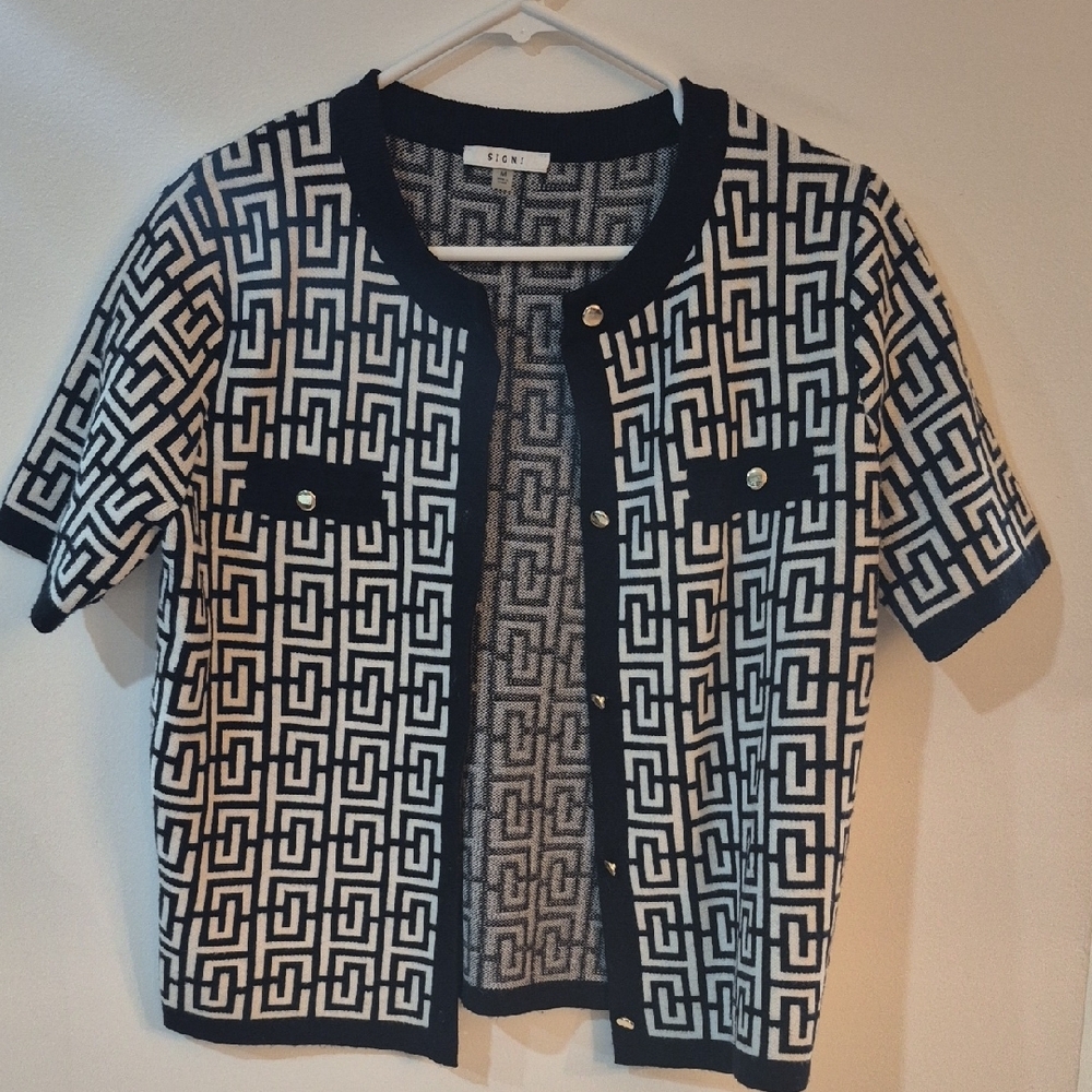 Sioni Geometric Cardigan